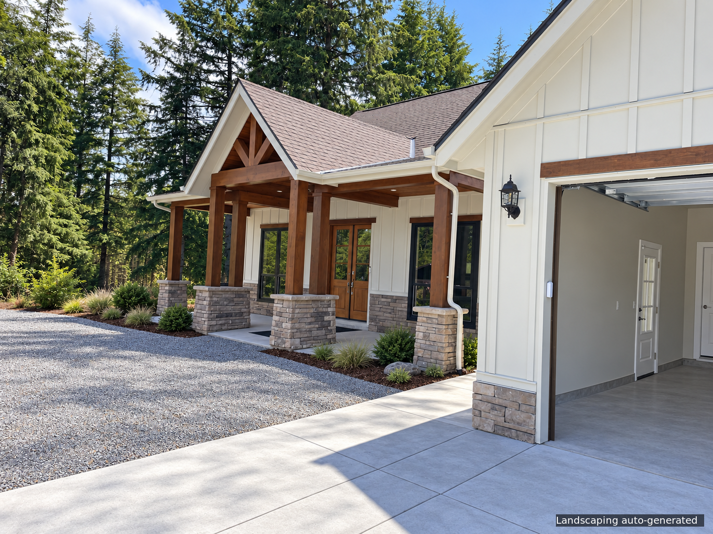 Completed custom home with attached garage in Castle Rock, Washington